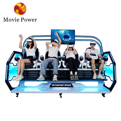 2.5kw Virtual Reality Roller Coaster Simulator 4 Seat 9D VR Cinema Space Theater