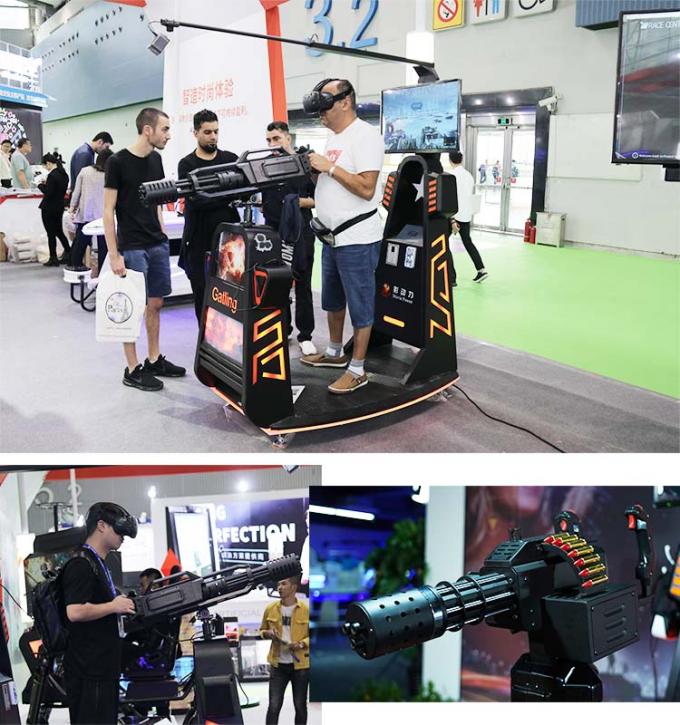Warna Hitam VR Gatling Simulator Virtual Reality Gun Shooting Game 1
