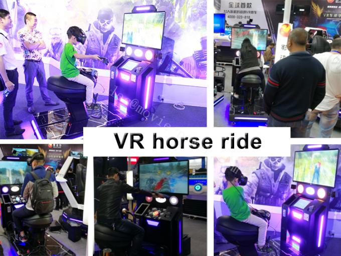 Mesin latihan simulator menunggang kuda VR Dynamic Kids Shooting 9d VR Gaming Equipment 1