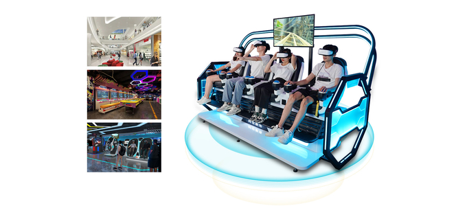 2.5kw Virtual Reality Roller Coaster Simulator 4 Seat 9D VR Cinema Space Theater 5