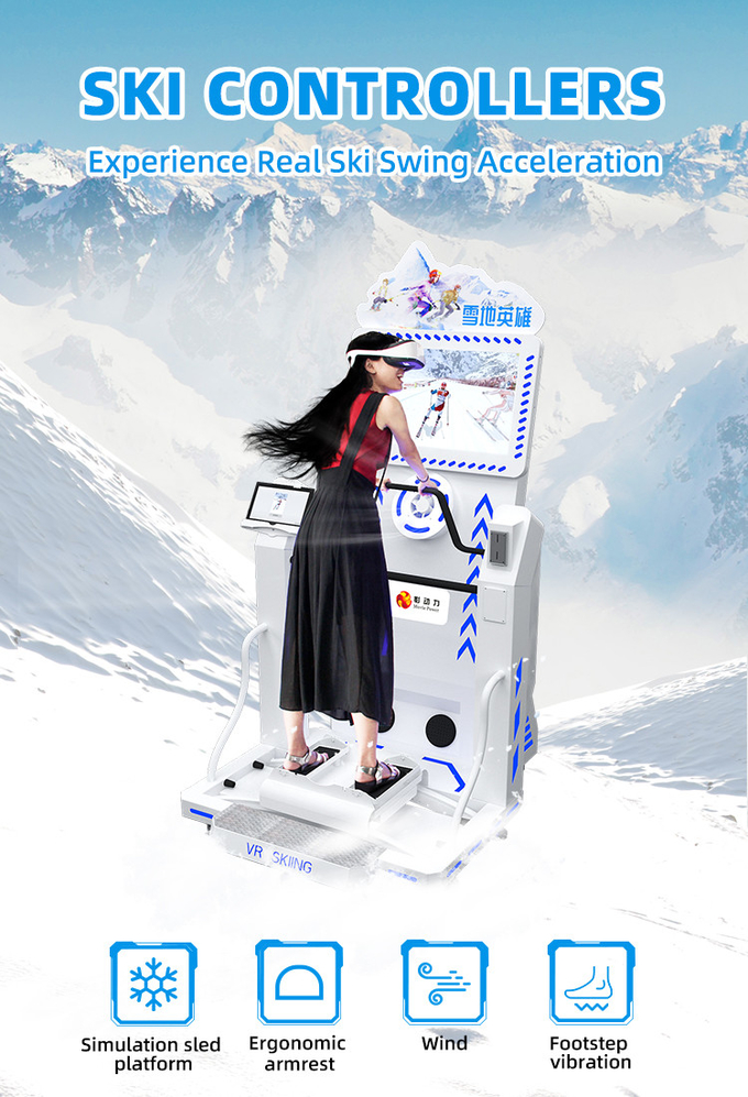 Indoor Ski Simulator Snowboard Simulator 9d Virtual Reality Vr Simulator Mesin Peralatan Taman Hiburan 0